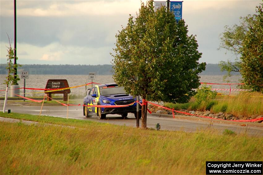Travis Pastrana / Rhianon Gelsomino Subaru WRX ARA25L on SS20, Sanford Center.