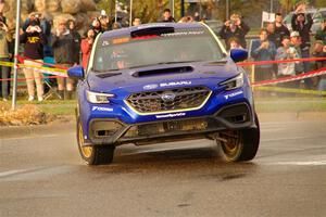 Travis Pastrana / Rhianon Gelsomino Subaru WRX ARA25L on SS20, Sanford Center.