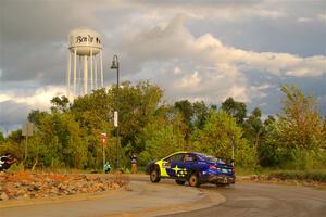 Travis Pastrana / Rhianon Gelsomino Subaru WRX ARA25L on SS20, Sanford Center.