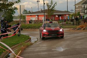 Conner Martell / Alex Gelsomino Skoda Fabia RS Rally2 on SS20, Sanford Center.