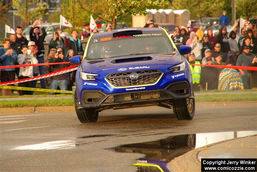 Travis Pastrana / Rhianon Gelsomino Subaru WRX ARA25L on SS20, Sanford Center.