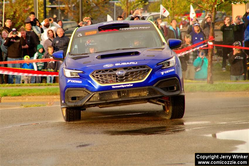 Travis Pastrana / Rhianon Gelsomino Subaru WRX ARA25L on SS20, Sanford Center.