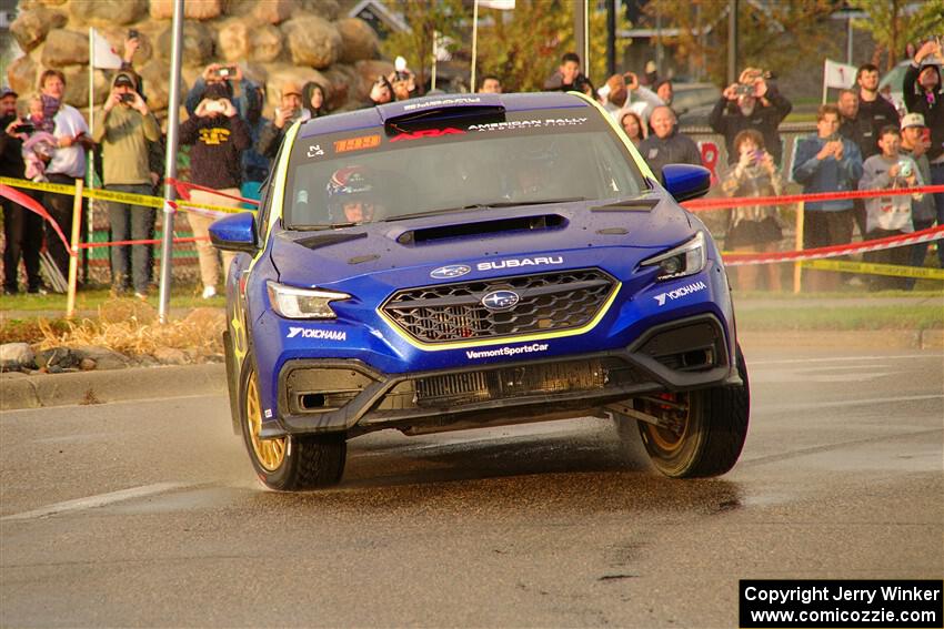 Travis Pastrana / Rhianon Gelsomino Subaru WRX ARA25L on SS20, Sanford Center.