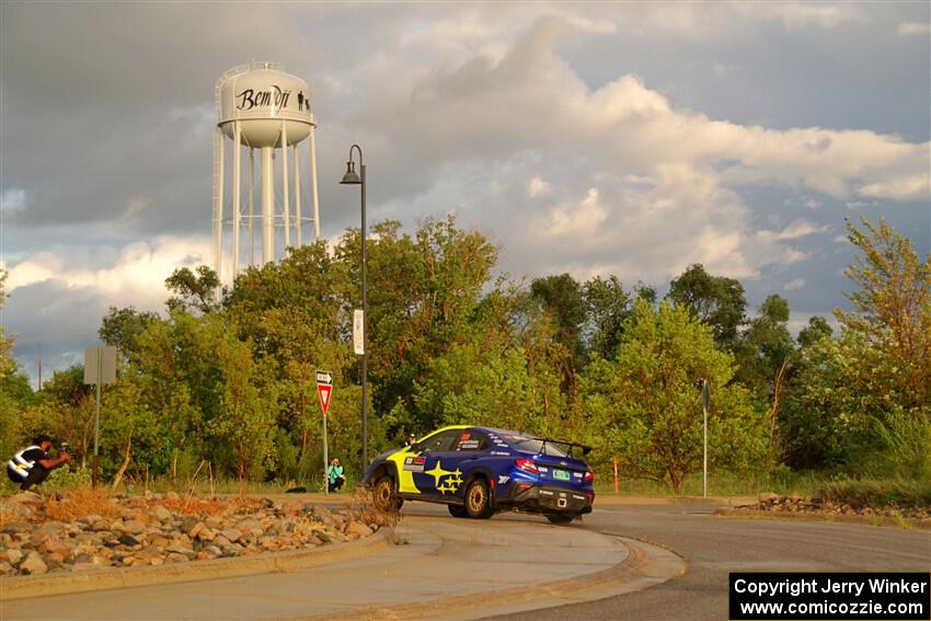 Travis Pastrana / Rhianon Gelsomino Subaru WRX ARA25L on SS20, Sanford Center.