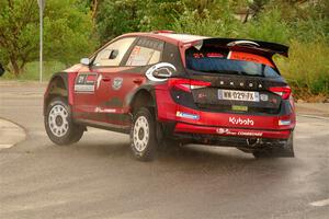 Conner Martell / Alex Gelsomino Skoda Fabia RS Rally2 on SS20, Sanford Center.