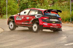 Conner Martell / Alex Gelsomino Skoda Fabia RS Rally2 on SS20, Sanford Center.