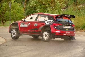 Conner Martell / Alex Gelsomino Skoda Fabia RS Rally2 on SS20, Sanford Center.