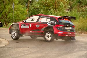 Conner Martell / Alex Gelsomino Skoda Fabia RS Rally2 on SS20, Sanford Center.