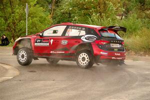 Conner Martell / Alex Gelsomino Skoda Fabia RS Rally2 on SS20, Sanford Center.