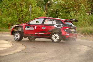 Conner Martell / Alex Gelsomino Skoda Fabia RS Rally2 on SS20, Sanford Center.