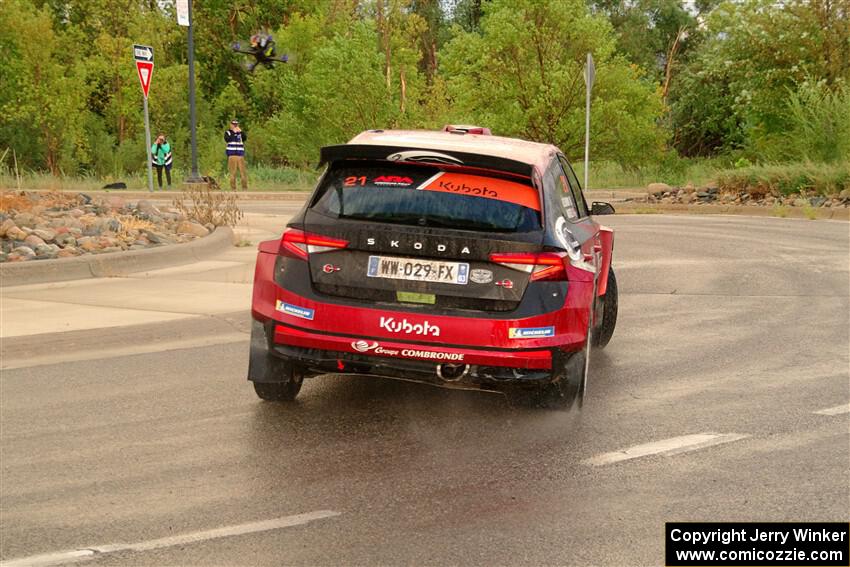 Conner Martell / Alex Gelsomino Skoda Fabia RS Rally2 on SS20, Sanford Center.