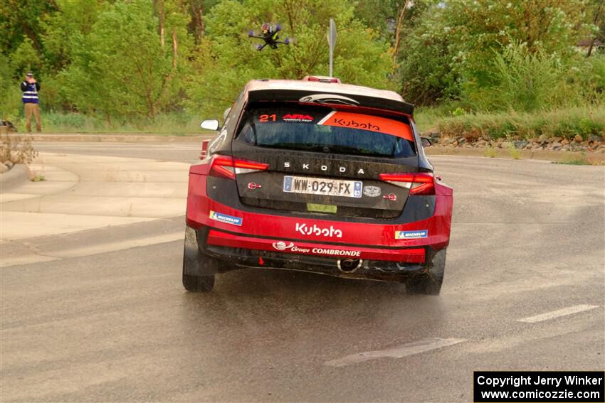 Conner Martell / Alex Gelsomino Skoda Fabia RS Rally2 on SS20, Sanford Center.