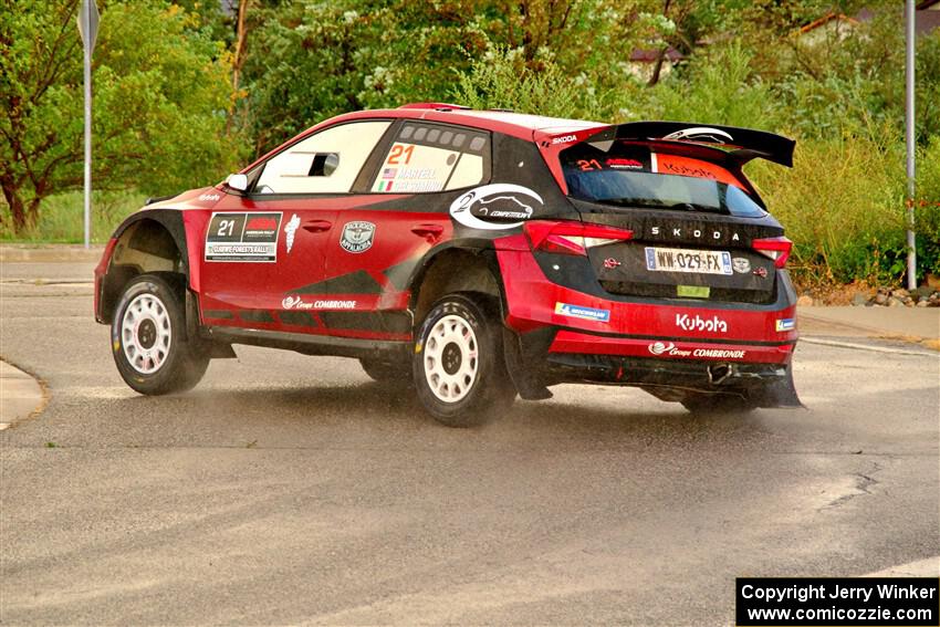 Conner Martell / Alex Gelsomino Skoda Fabia RS Rally2 on SS20, Sanford Center.