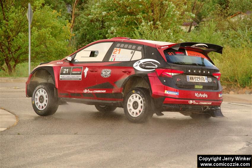 Conner Martell / Alex Gelsomino Skoda Fabia RS Rally2 on SS20, Sanford Center.