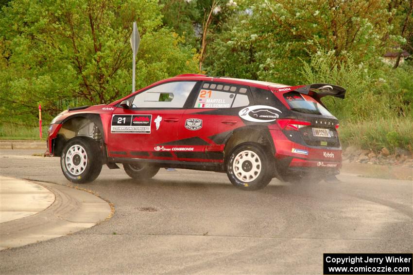 Conner Martell / Alex Gelsomino Skoda Fabia RS Rally2 on SS20, Sanford Center.