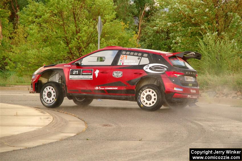 Conner Martell / Alex Gelsomino Skoda Fabia RS Rally2 on SS20, Sanford Center.