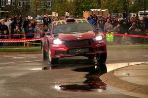 Conner Martell / Alex Gelsomino Skoda Fabia RS Rally2 on SS20, Sanford Center.