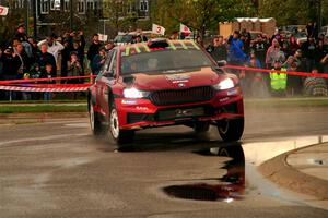 Conner Martell / Alex Gelsomino Skoda Fabia RS Rally2 on SS20, Sanford Center.