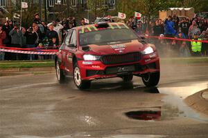 Conner Martell / Alex Gelsomino Skoda Fabia RS Rally2 on SS20, Sanford Center.
