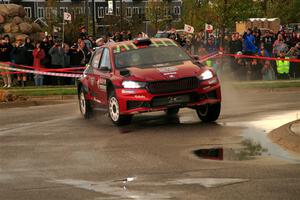 Conner Martell / Alex Gelsomino Skoda Fabia RS Rally2 on SS20, Sanford Center.