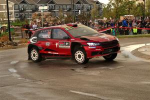 Conner Martell / Alex Gelsomino Skoda Fabia RS Rally2 on SS20, Sanford Center.