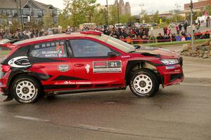 Conner Martell / Alex Gelsomino Skoda Fabia RS Rally2 on SS20, Sanford Center.
