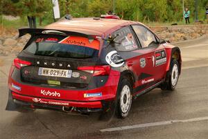 Conner Martell / Alex Gelsomino Skoda Fabia RS Rally2 on SS20, Sanford Center.