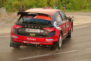 Conner Martell / Alex Gelsomino Skoda Fabia RS Rally2 on SS20, Sanford Center.
