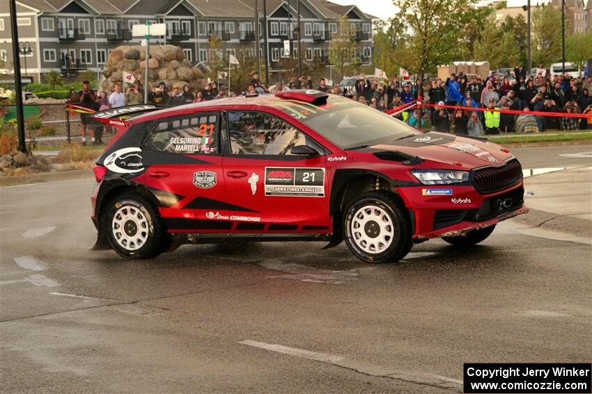 Conner Martell / Alex Gelsomino Skoda Fabia RS Rally2 on SS20, Sanford Center.