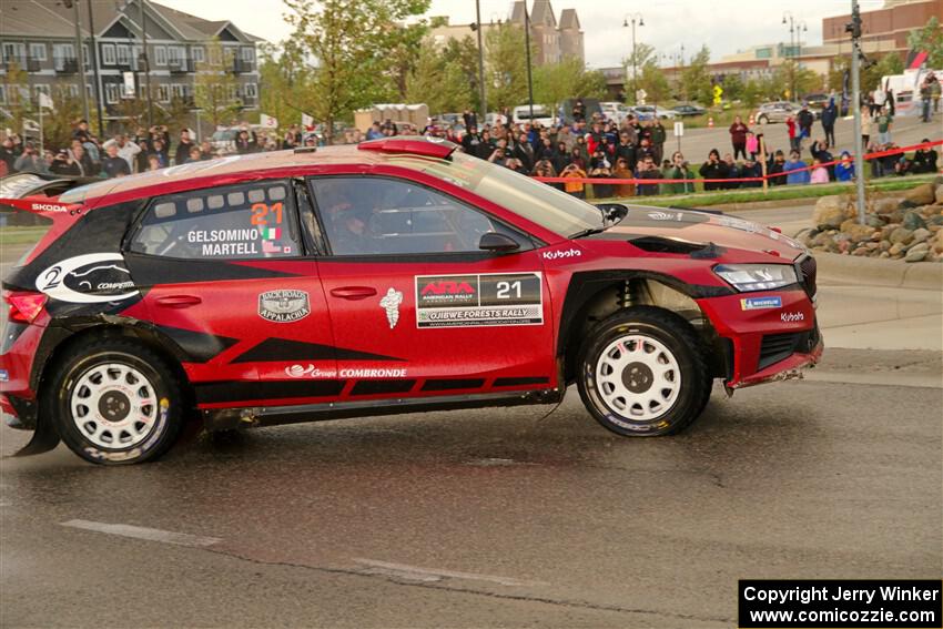 Conner Martell / Alex Gelsomino Skoda Fabia RS Rally2 on SS20, Sanford Center.