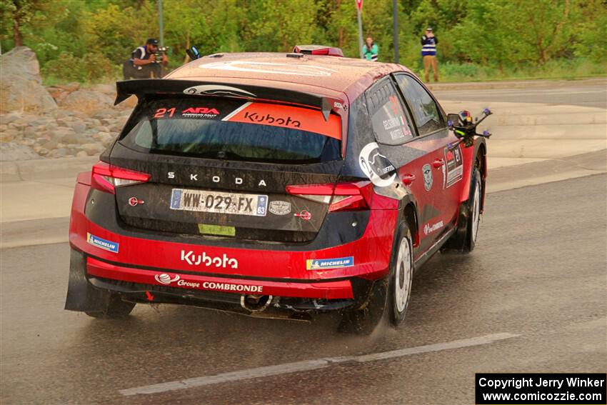 Conner Martell / Alex Gelsomino Skoda Fabia RS Rally2 on SS20, Sanford Center.
