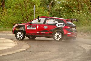 Conner Martell / Alex Gelsomino Skoda Fabia RS Rally2 on SS20, Sanford Center.