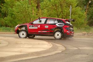 Conner Martell / Alex Gelsomino Skoda Fabia RS Rally2 on SS20, Sanford Center.