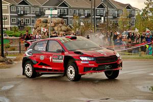Conner Martell / Alex Gelsomino Skoda Fabia RS Rally2 on SS20, Sanford Center.