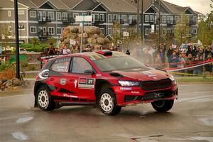 Conner Martell / Alex Gelsomino Skoda Fabia RS Rally2 on SS20, Sanford Center.