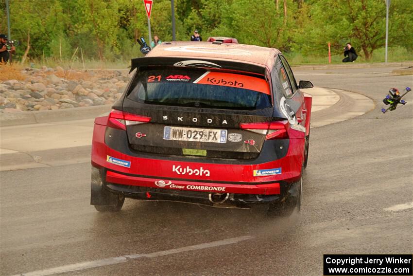 Conner Martell / Alex Gelsomino Skoda Fabia RS Rally2 on SS20, Sanford Center.