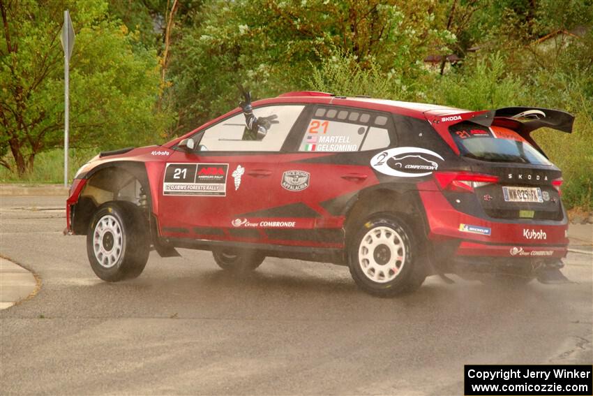 Conner Martell / Alex Gelsomino Skoda Fabia RS Rally2 on SS20, Sanford Center.