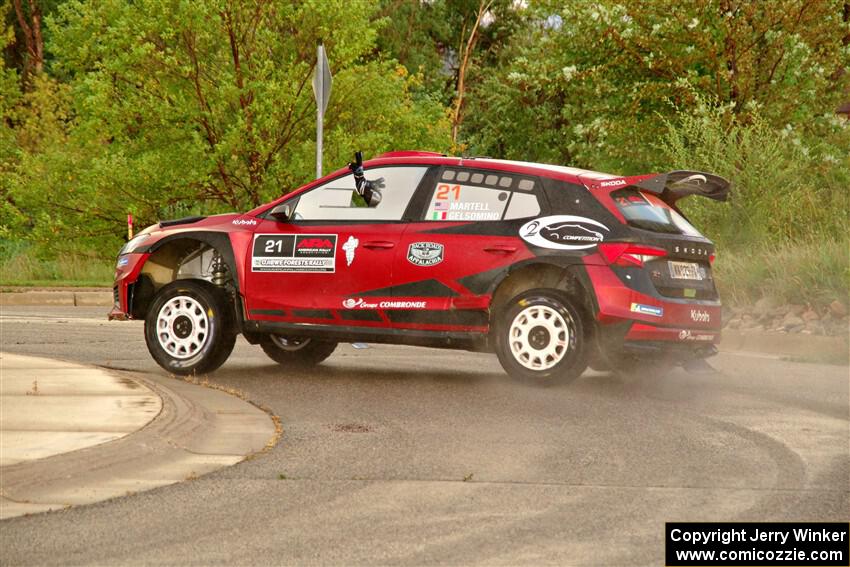 Conner Martell / Alex Gelsomino Skoda Fabia RS Rally2 on SS20, Sanford Center.