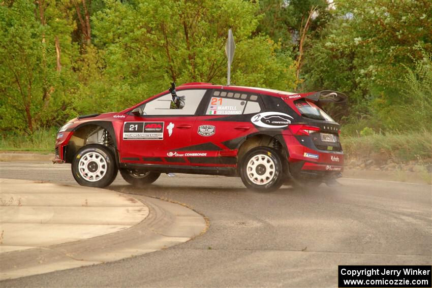 Conner Martell / Alex Gelsomino Skoda Fabia RS Rally2 on SS20, Sanford Center.