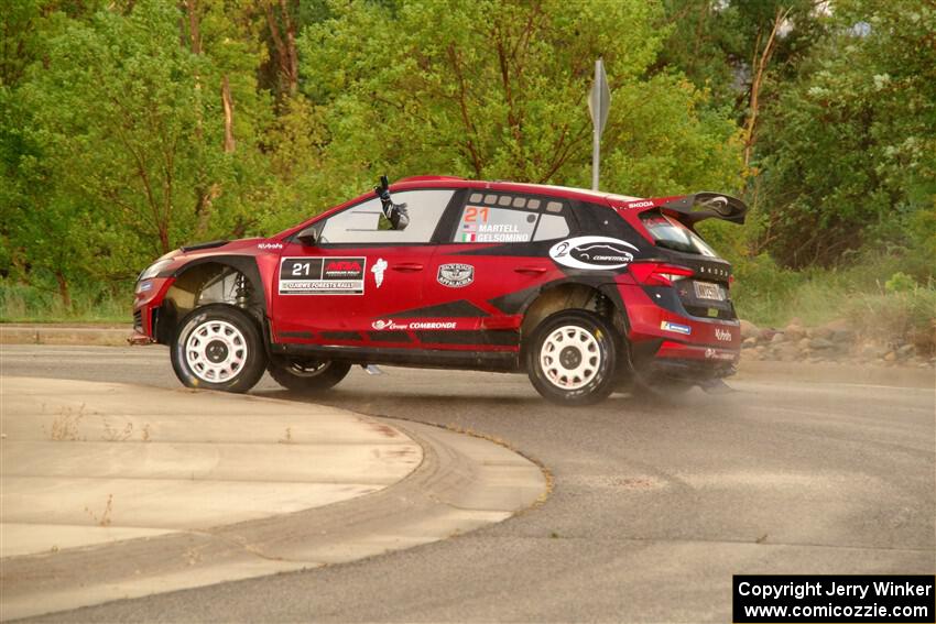 Conner Martell / Alex Gelsomino Skoda Fabia RS Rally2 on SS20, Sanford Center.