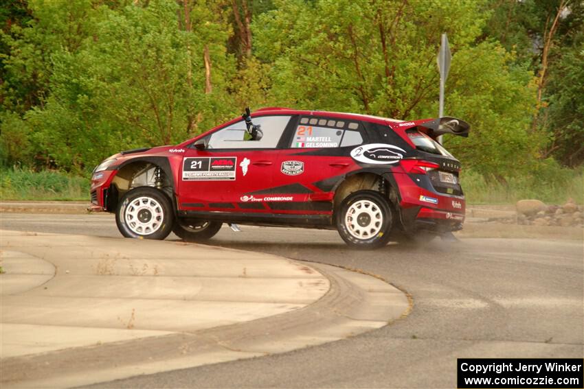 Conner Martell / Alex Gelsomino Skoda Fabia RS Rally2 on SS20, Sanford Center.