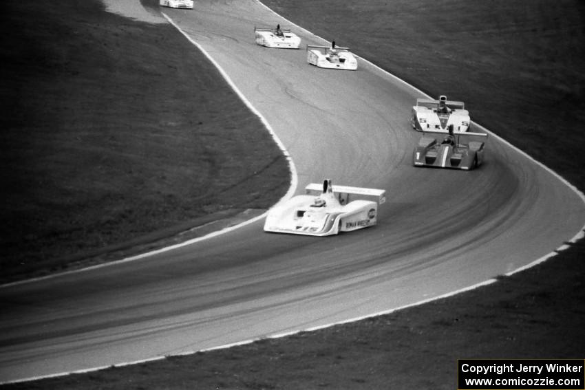 Al Unser, Jr.'s Frisbee leads lap one, at turn seven, of the race.