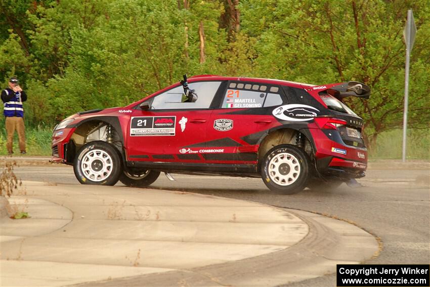 Conner Martell / Alex Gelsomino Skoda Fabia RS Rally2 on SS20, Sanford Center.