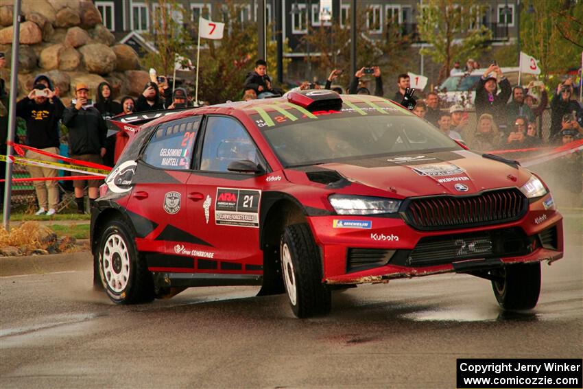 Conner Martell / Alex Gelsomino Skoda Fabia RS Rally2 on SS20, Sanford Center.