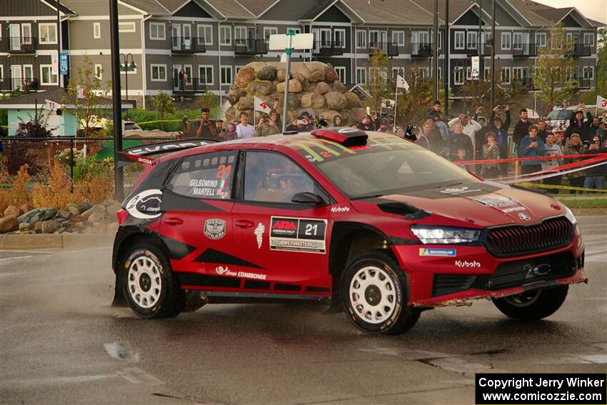 Conner Martell / Alex Gelsomino Skoda Fabia RS Rally2 on SS20, Sanford Center.