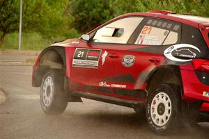 Conner Martell / Alex Gelsomino Skoda Fabia RS Rally2 on SS20, Sanford Center.