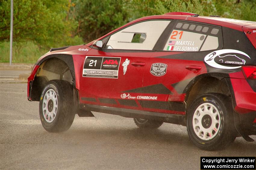 Conner Martell / Alex Gelsomino Skoda Fabia RS Rally2 on SS20, Sanford Center.