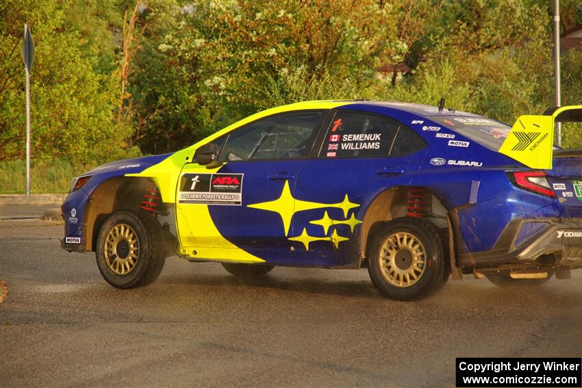 Brandon Semenuk / Keaton Williams Subaru WRX ARA25 on SS20, Sanford Center.