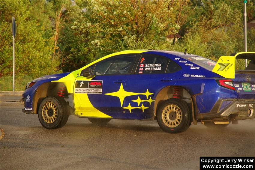 Brandon Semenuk / Keaton Williams Subaru WRX ARA25 on SS20, Sanford Center.