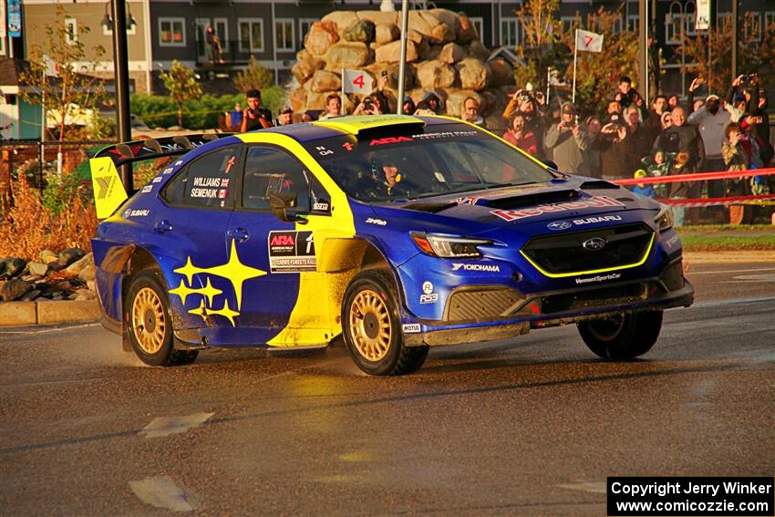 Brandon Semenuk / Keaton Williams Subaru WRX ARA25 on SS20, Sanford Center.